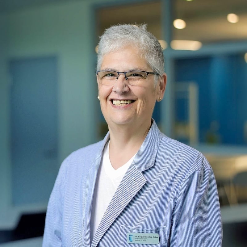 A portrait of Raquel Victoria Benitez Rojas smiling